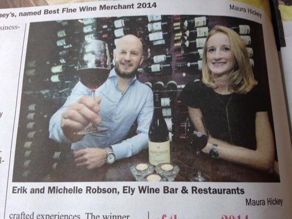 Tomas Clancy, Sunday Business Post: Best Wine Bar Style in Ireland